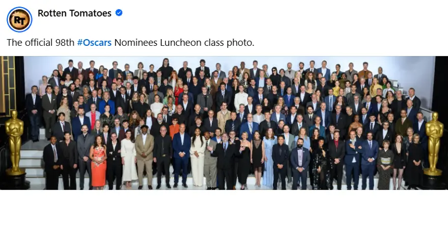 98. Oscar Ödülleri öncesi son resmi buluşma. Adaylar öğle yemeğinde bir arada 2