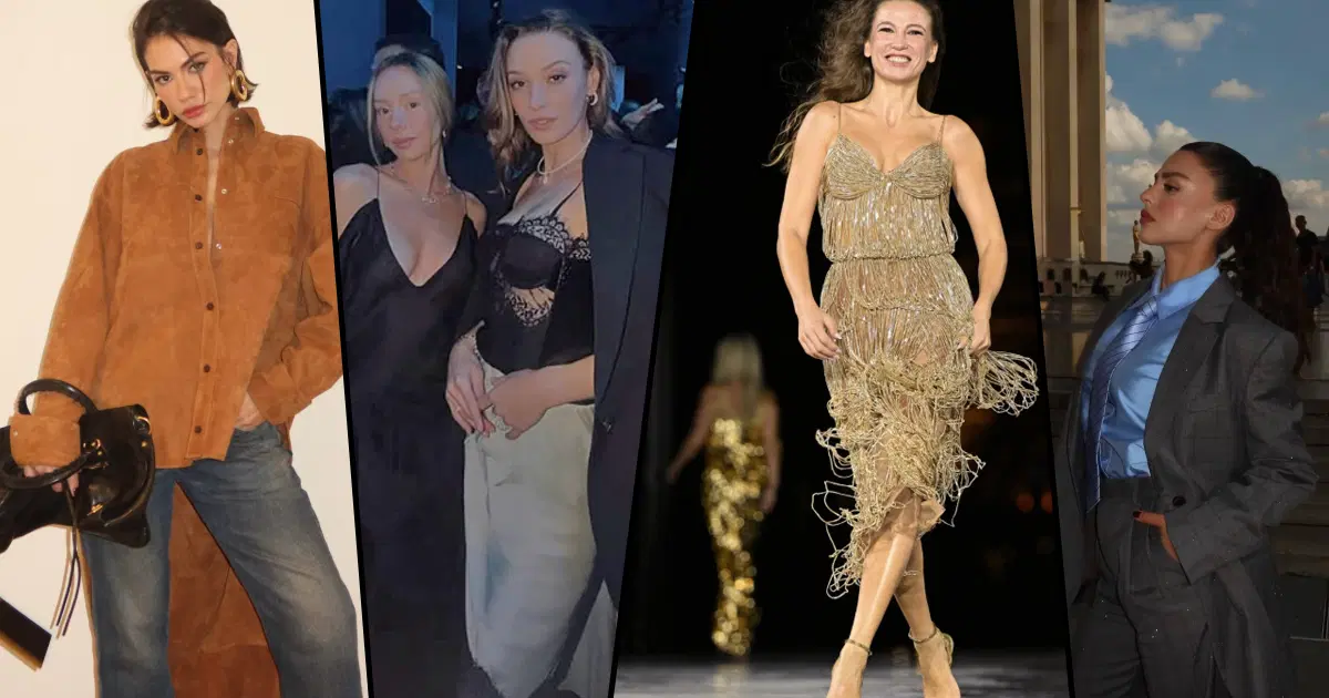 Türk yıldızlar Paris Moda Haftası'nda. Sümeyye Aydoğan ile Ester Exposito bir arada