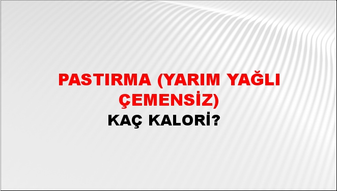 Pastırma (Yarım yağlı çemensiz)