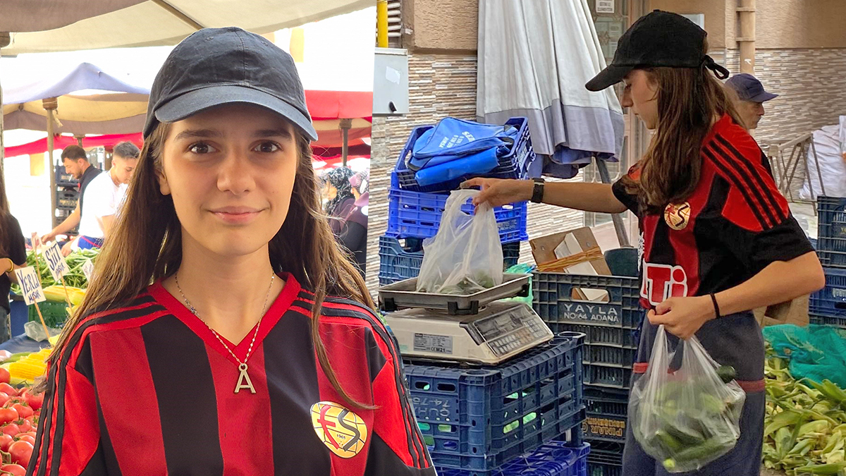 Formasını giydi tezgah başına geçti. 14 yaşındaki Azra harçlığını böyle çıkarıyor
