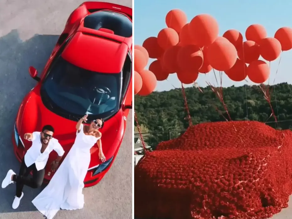 Dilan ve Engin Polat'ın meşhur kırmızı Ferrari'si satışta. İşte istenen dikkat çekici rakam 