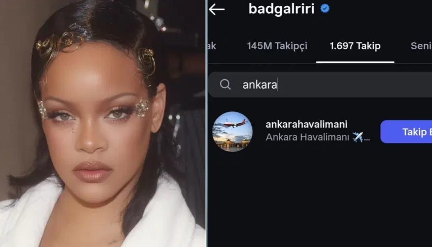 Rihanna'dan sürpriz hamle. Ankara Havalimanı'nı takip ediyor 1