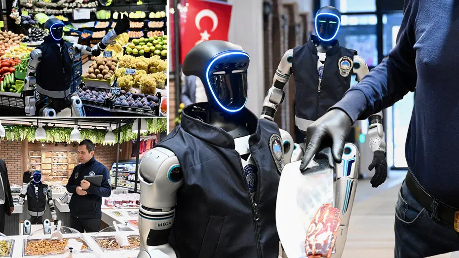Robot zabıta esnaf denetimine çıktı: Pastırma ikram ettiler, güldüren diyaloglar yaşandı