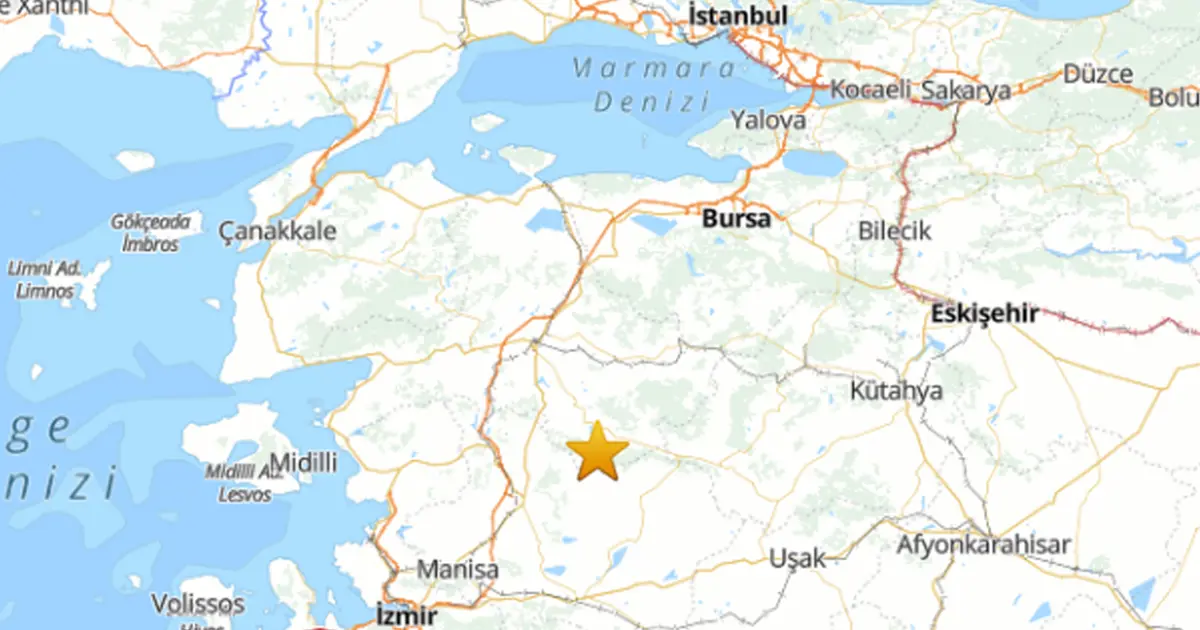 Sındıgı'da 3.8 büyüklüğünde deprem