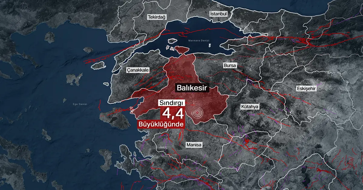Sındırgı'da 4.4 büyüklüğünde deprem