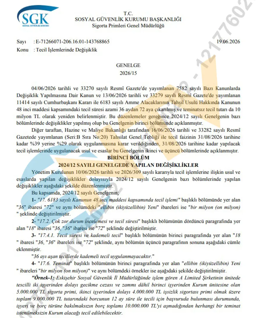 Tüm teşkilatlara dağıtıldı. Haciz, icra ve yakalamalar kaldırılacak, borç yapılandırmada 31 Ağustos'a kadar süre verildi 6