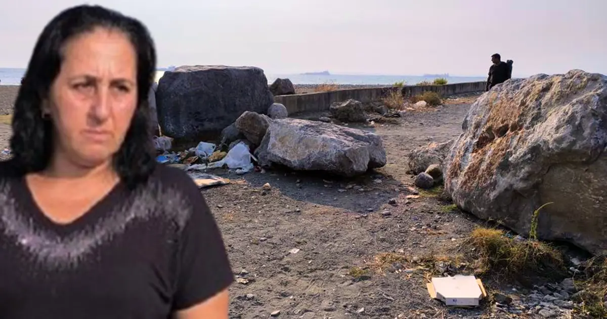 Sahil yolunda ruhsat krizi: Yolu dev taşlarla kapattı