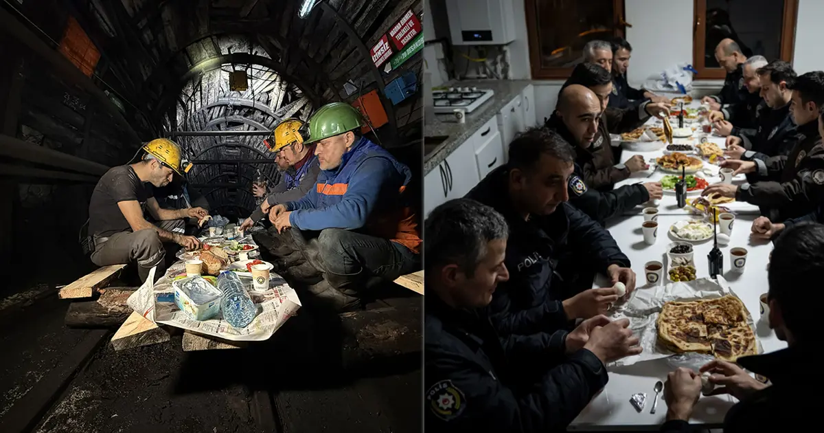 İlk sahuru mesaide yaptılar