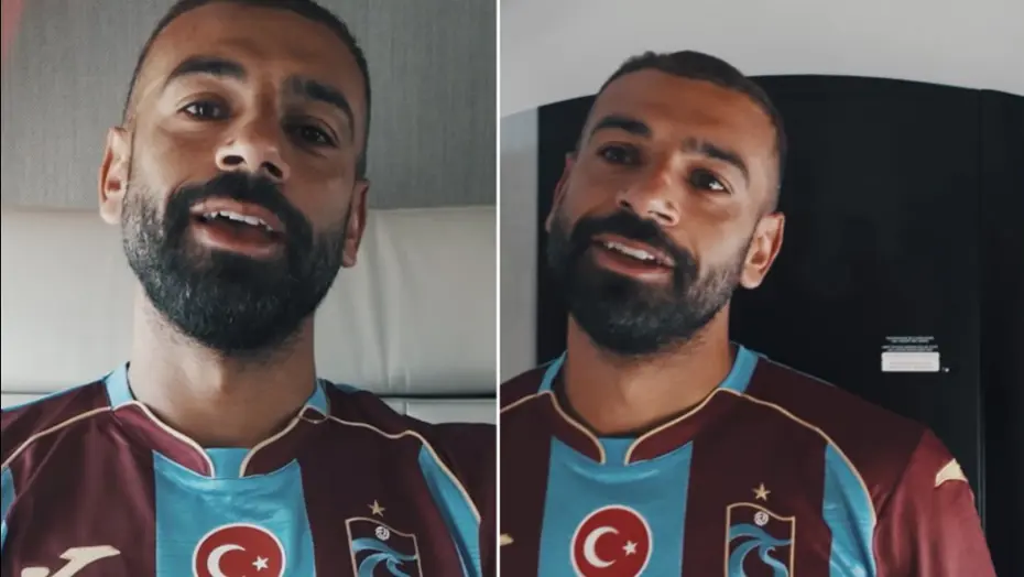 Trabzonspor formasıyla ilk pozunu verdi. Mohamed Salah'tan taraftara mesaj