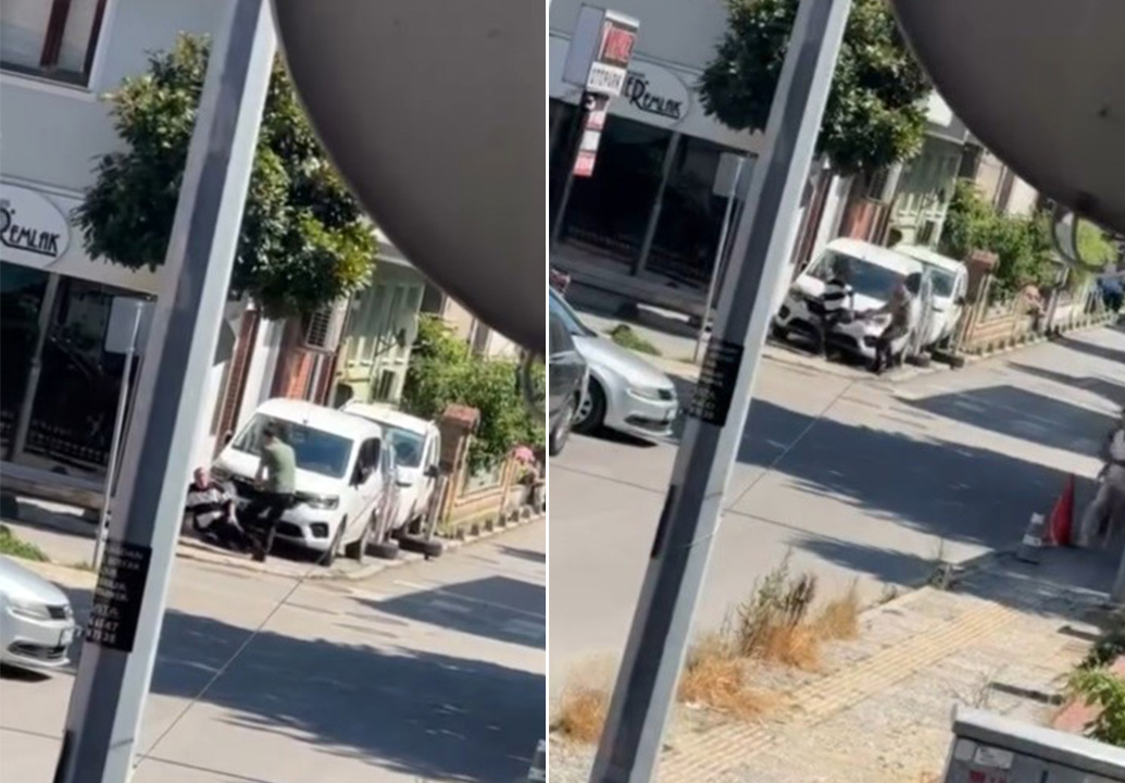 Eşini rahatsız eden kişiyi sokak ortasında bacağından vurdu. Kaçmadan önce kemeriyle turnike yaptı