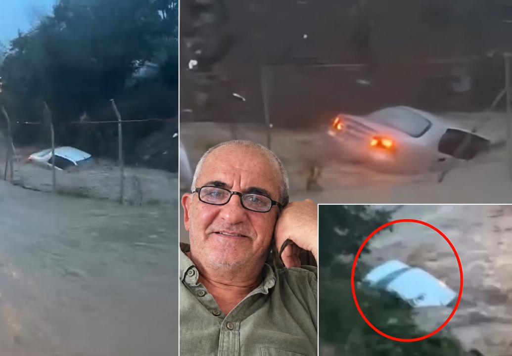Sarıyer'de selde kaybolan 63 yaşındaki Ahmet Derin'in aracının sürüklenme anı görüntülendi