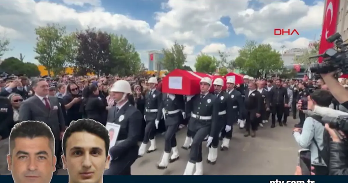 Şehit polislere acı veda...