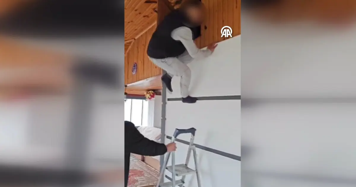 Firari hükümlü gizli bölmede böyle yakalandı