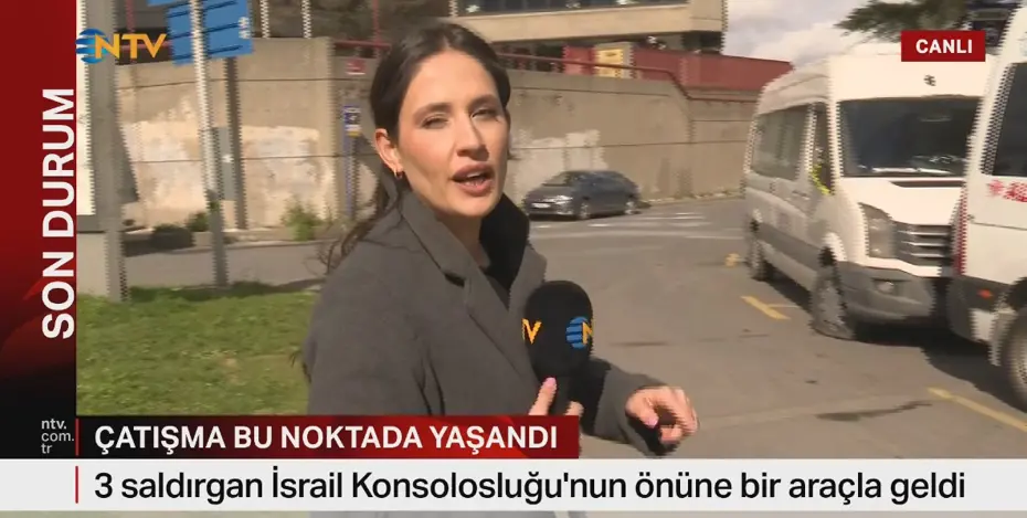 İstanbul İsrail Konsolosluğu önünde çatışma: NTV ekibi, saldırının yaşandığı noktada