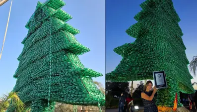 Pet şişeden sedir ağacıyla Guinness'e girdi