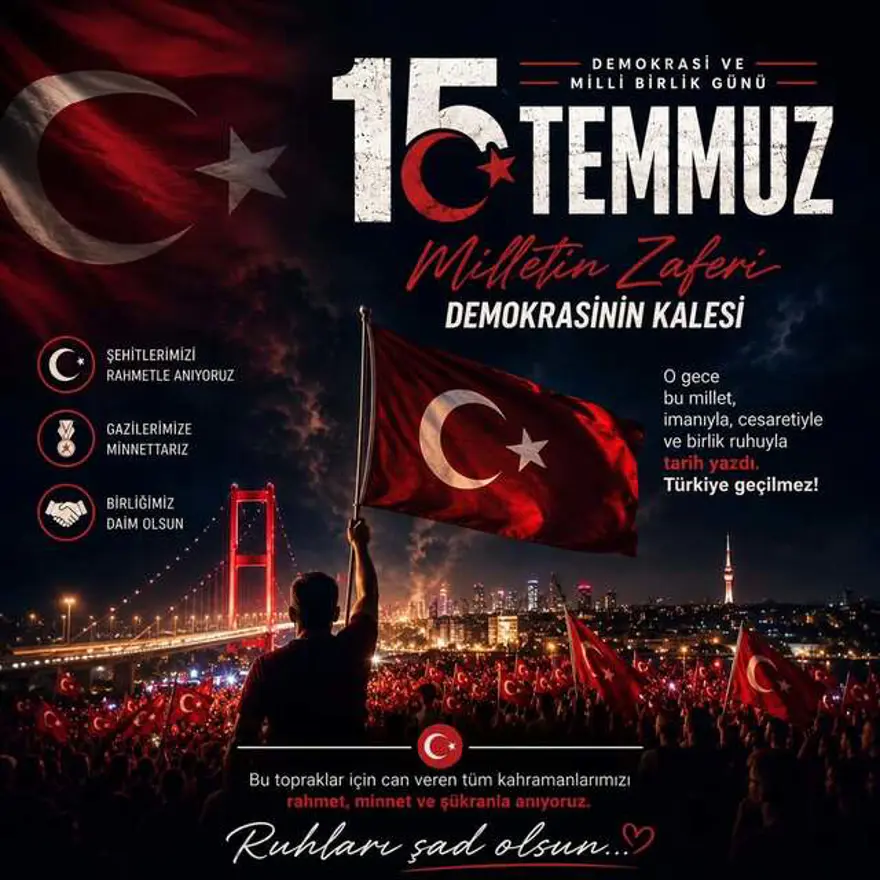 Ünlülerden 15 Temmuz Demokrasi ve Milli Birlik Günü paylaşımları. "Birlik ve beraberliğimiz daim olsun" 5
