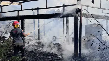 Siirt'te kafede korkutan yangın