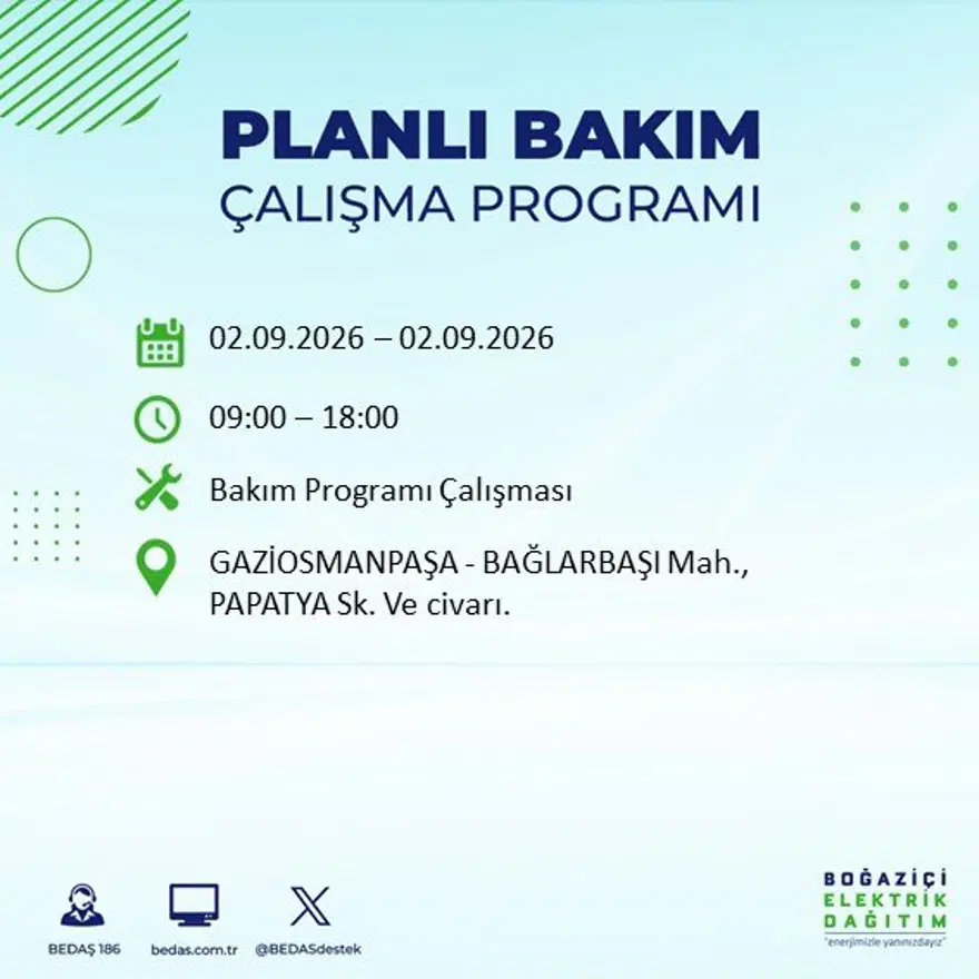 İstanbul'un 21 ilçesinde 9 saat elektrik kesintisi: Hangi ilçelerde kesinti yaşanacak? 2 Eylül BEDAŞ 42