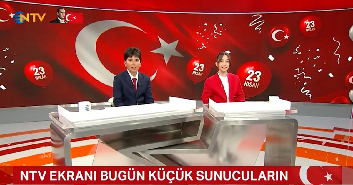 Küçük sunucular haber başında: NTV’de bayram coşkusu