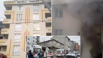 Sultanbeyli'de 5 katlı binada yangın. 12 kişi kurtarıldı