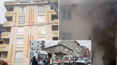 Sultanbeyli'de 5 katlı binada yangın. 12 kişi kurtarıldı