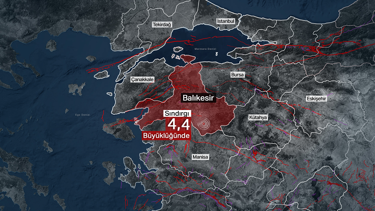 Sındırgı'da 4.4 büyüklüğünde deprem