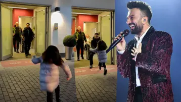 İstanbul konserleri biten Tarkan kızına kavuştu. Liya ile günler sonra ilk kucaklaşma