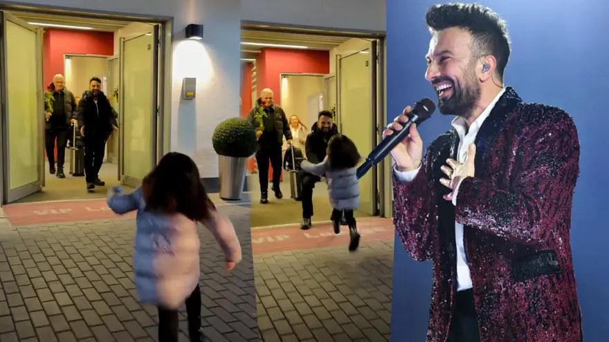 İstanbul konserleri biten Tarkan kızına kavuştu. Liya ile günler sonra ilk kucaklaşma 