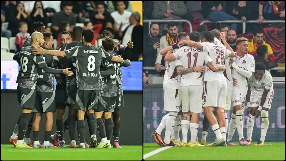 Süper Lig'de zorlu derbi, Trabzonspor ve Beşiktaş'ın ilk 11'leri belli oldu