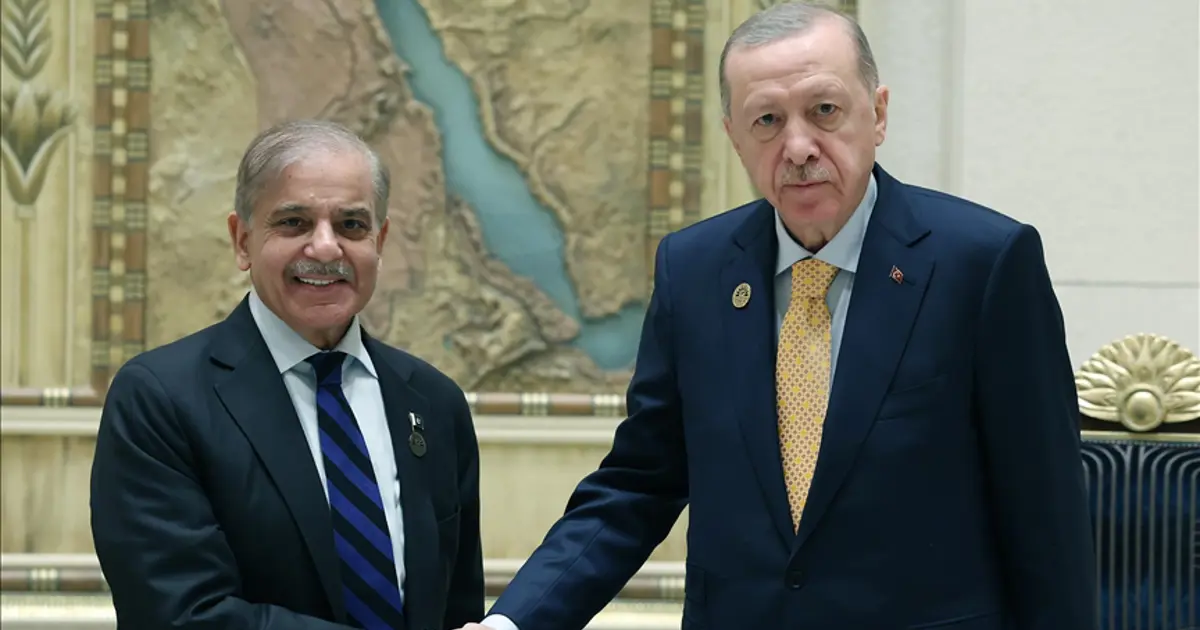Cumhurbaşkanı Erdoğan, Pakistan Başbakanı Şahbaz Şerif ile görüştü