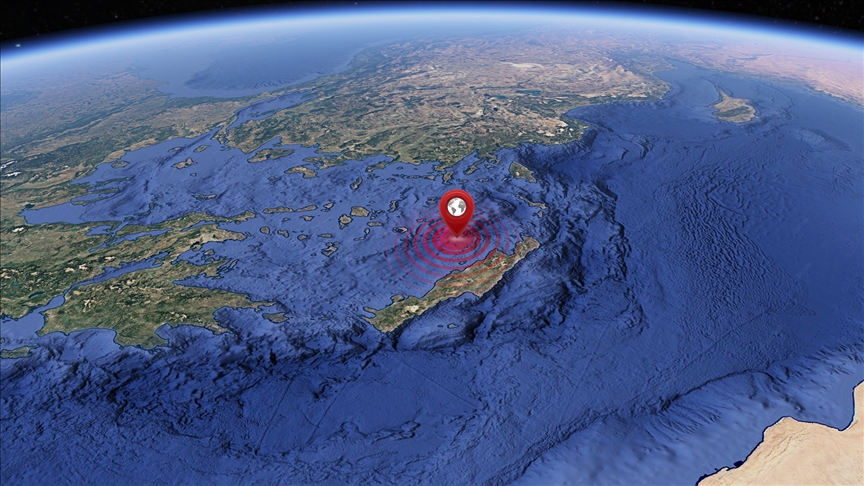 Girit Adası açıklarında 5,8 büyüklüğünde deprem