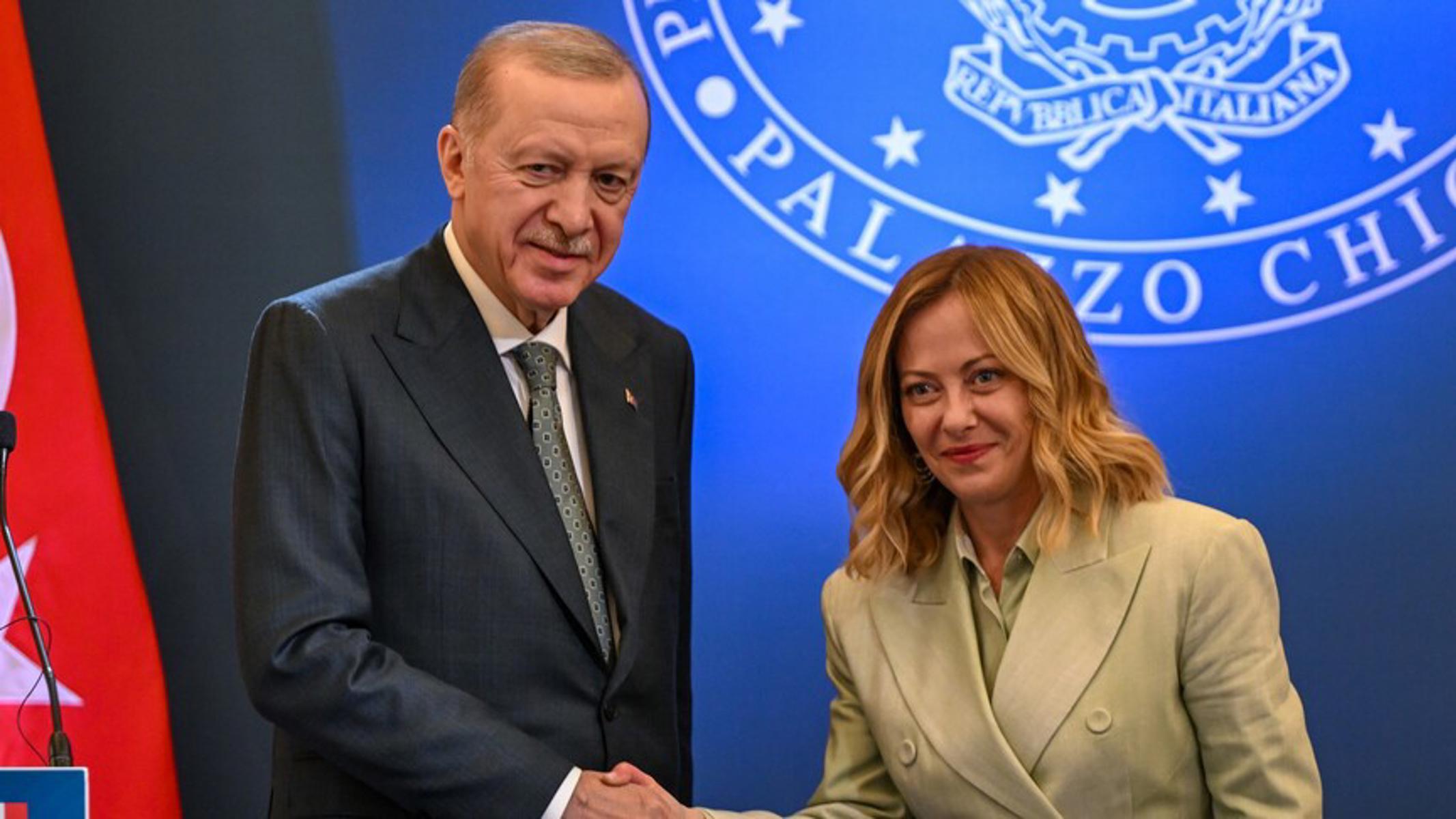 Cumhurbaşkanı Erdoğan'dan Meloni'ye tebrik