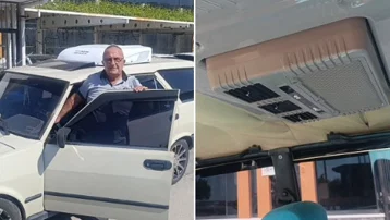 Sıcaktan bunaldı, 1988 model aracına otobüs kliması taktırdı