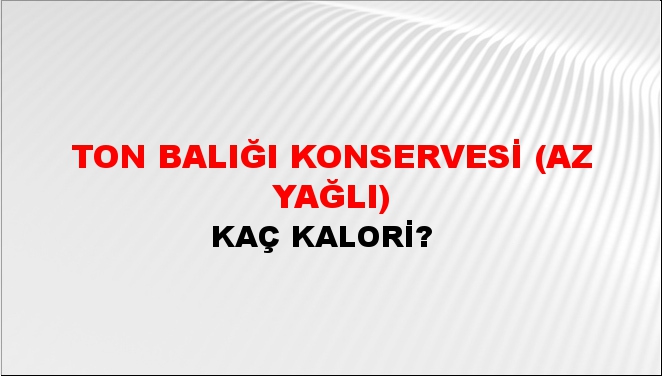 Ton Balığı Konservesi (Az yağlı)