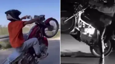 Akrobatik hareketler yapan motosikletçi 77 bin lira ceza yedi