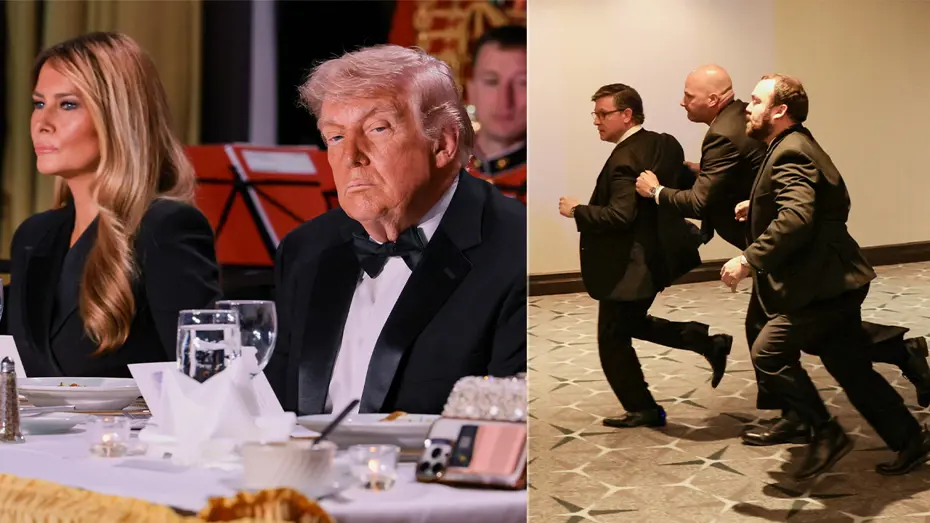 Yemekte silah sesi duyuldu. Trump'ı salondan  Gizli Servis çıkardı