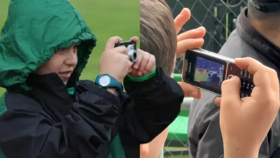 Penaltı golünü tuşlu telefonuyla kaydetmişti. Minik taraftara Serdar Dursun'dan hediye 