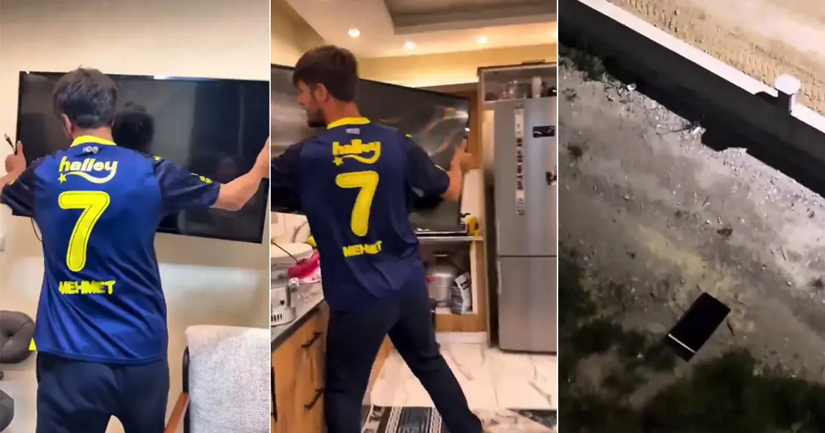 Sonuca kızdı televizyonu pencereden attı