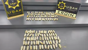 Midelerinde 1 kilo uyuşturucu çıktı