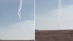 TSK'ya ait kargo uçağının düşme anı