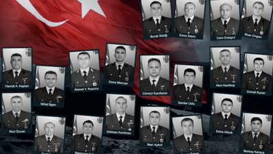 Düşen uçakta şehit olan 20 asker için Mürted Hava Üssü'nde tören