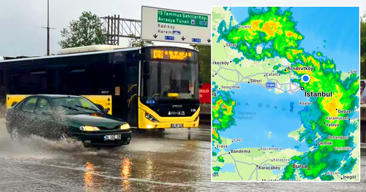 İstanbul'u yağmur yüklü bulutlar sardı: Sağanak etkili oluyor, trafik felç