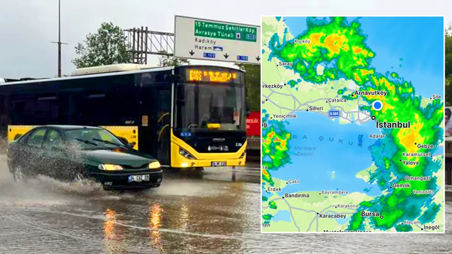 İstanbul'u yağmur yüklü bulutlar sardı: Sağanak etkili oluyor, trafik felç
