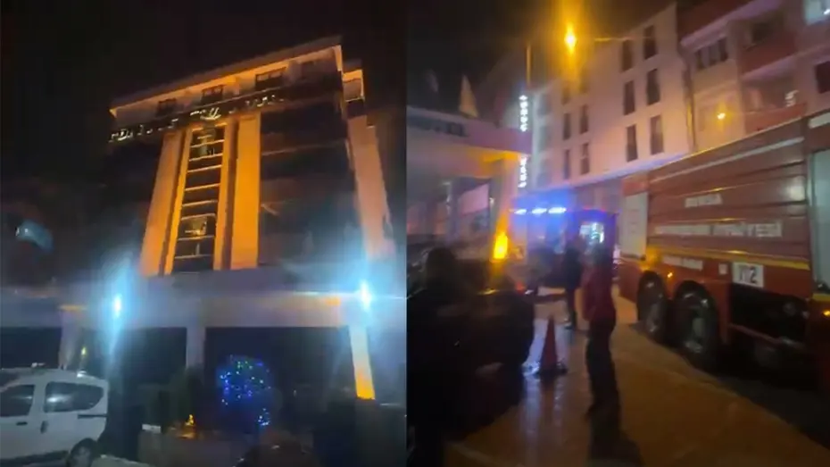 Otelde yangın paniği. Mahsur kalanlar var