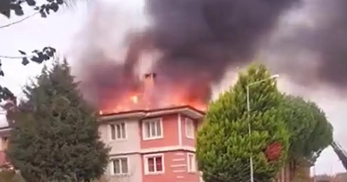 Yalova'da korkutan çatı yangını