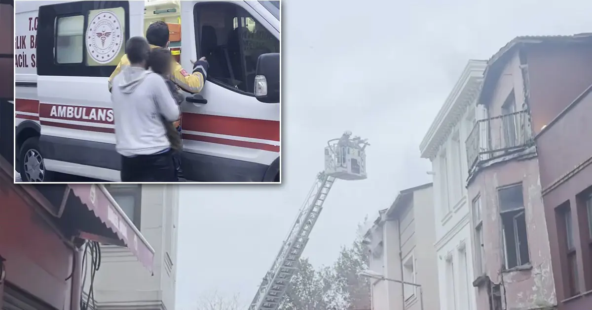 Fatih'te bir binada yangın. İçeride mahsur kalanlar var