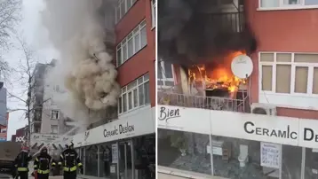 Kocaeli'de bir ev alev alev yandı. 4 kişi dumanda zehirlendi