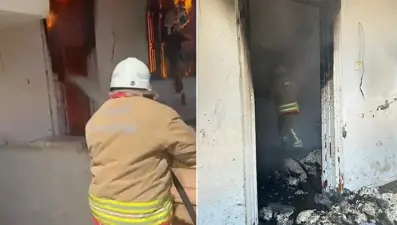 Müstakil ev alevlere teslim oldu
