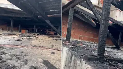 Samsun'da alacak verecek kavgası. Müteahhidi yaralayıp inşaatı ateşe verdi