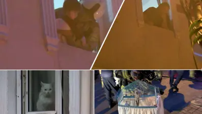 Apartman yangınında can pazarı